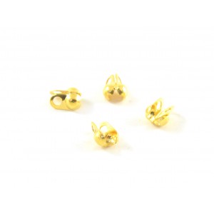 Gold stainless steel mini bead tip ( Pack of 10)